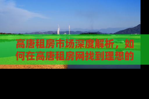高唐租房市场深度解析，如何在高唐租房网找到理想的家