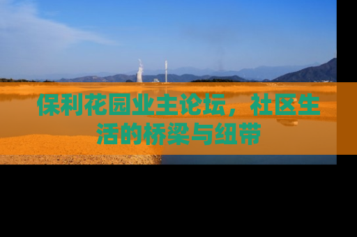 保利花园业主论坛，社区生活的桥梁与纽带