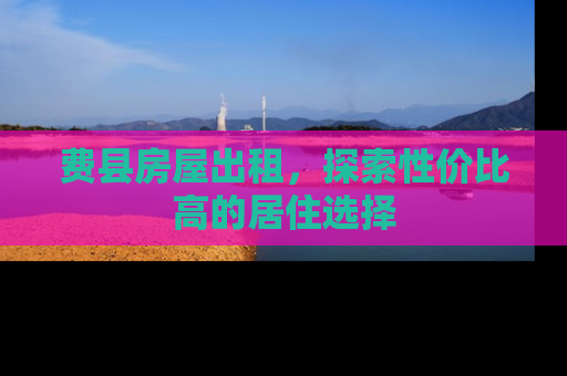 费县房屋出租，探索性价比高的居住选择